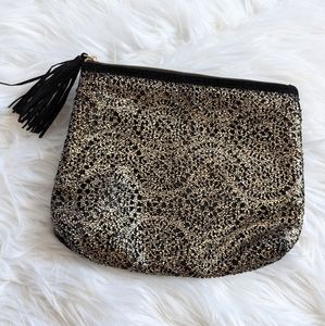 Gold Lace+Velvet Cosmetic Bag